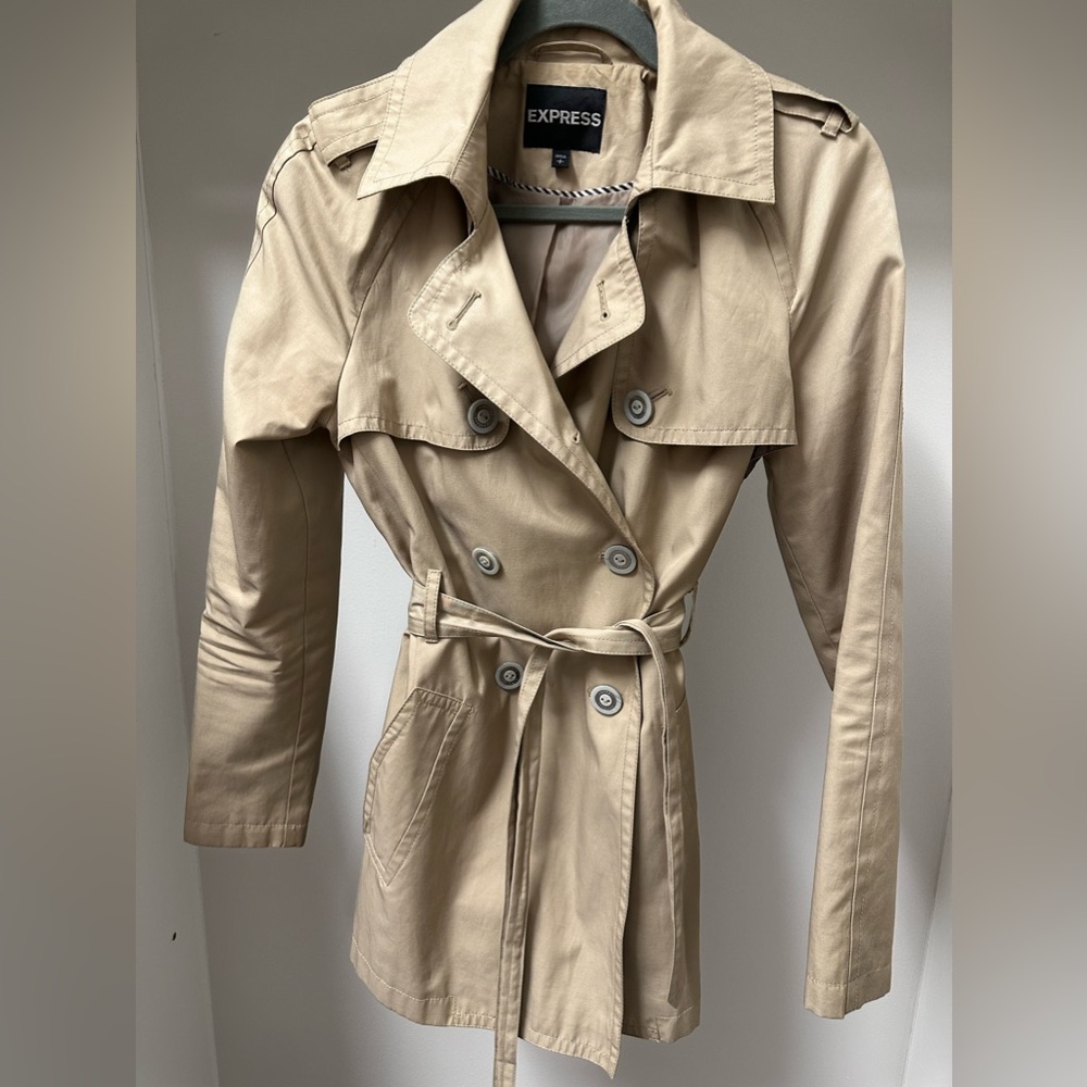 Express Khaki Trench Coat